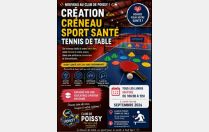 Création d'un créneau Sport Santé les lundis matin de 10h30 à 12h